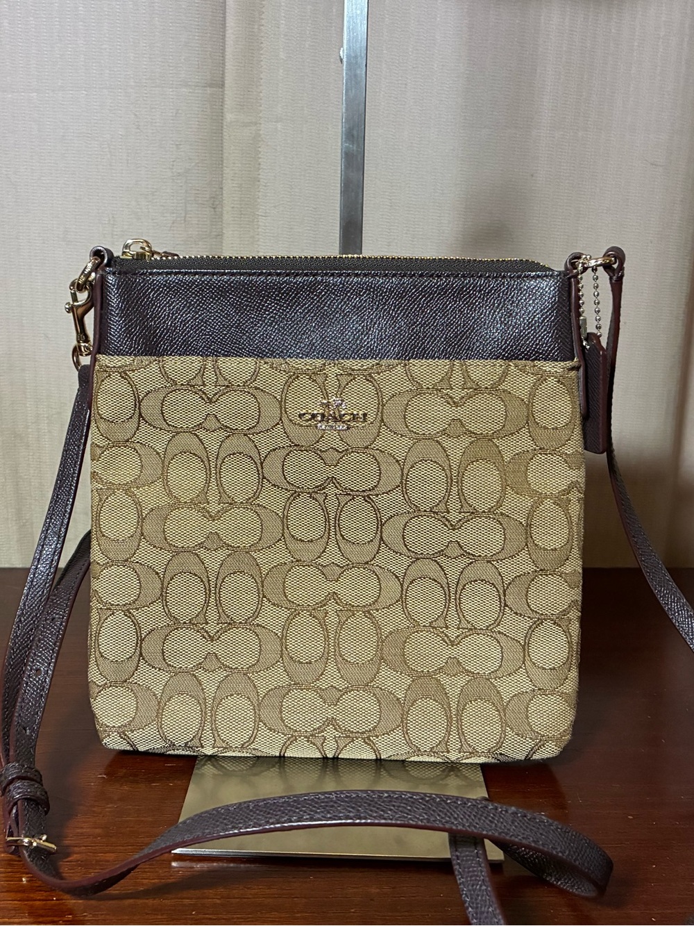 Coach Khaki Signature Crossbody